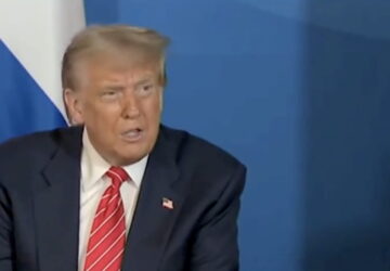 Donald Trump na reunião da OTAN em Haia, onde criticou a CNN e o New York por reportagens sobre ataque ao Irã