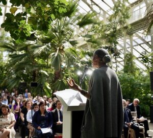 Ministra Marina Silva no lançamento do Balanço Ético Global em Londres, em preparação para a COP30
