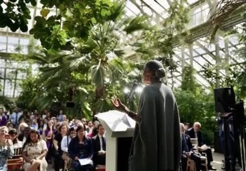 Ministra Marina Silva no lançamento do Balanço Ético Global em Londres, em preparação para a COP30