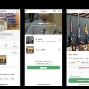 Contas em redes sociais ligadas a Houthis no Iêmem vendendo armas