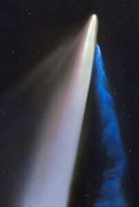 Capturada na Namíbia a imagem mostra o cometa C/2023 A3 em pleno hemisfério sul