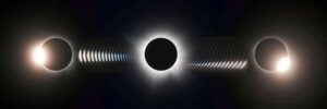 Durante um eclipse solar total nos EUA, o fotógrafo capturou a sequência das “contas de Baily” — brilhos solares que atravessam vales lunares.