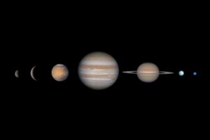 A foto, que mostra os planetas do sistema solas, é finalista no prêmio de fotos de Greenwich