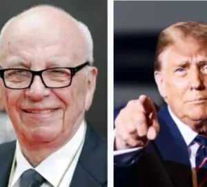 Ruppert Murdoch, dono da Fox News, e Donald Trump, que rompeu com o antigo aliado após divulgação de carta supostamente enviada a Epstein