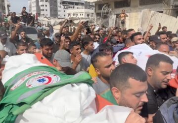 Funeral de jornalistas da Al Jazeera em Gaza