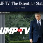 Tela inicial da Trump TV, canal de streaming da Casa Branca