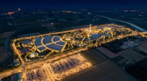 Vista aérea do centro de convenções da COP31, em Antalya, Turquia