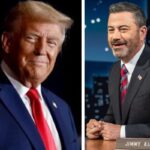 Donald Trump, presidente dos EUA e Jimmy Kimmel, apresentador de talk show na rede ABC