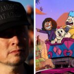 Elon Musk e personagens da série Dead End Paranormal Park da Netflix