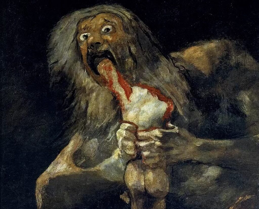 Quadro de Goya Saturn-devoring his son