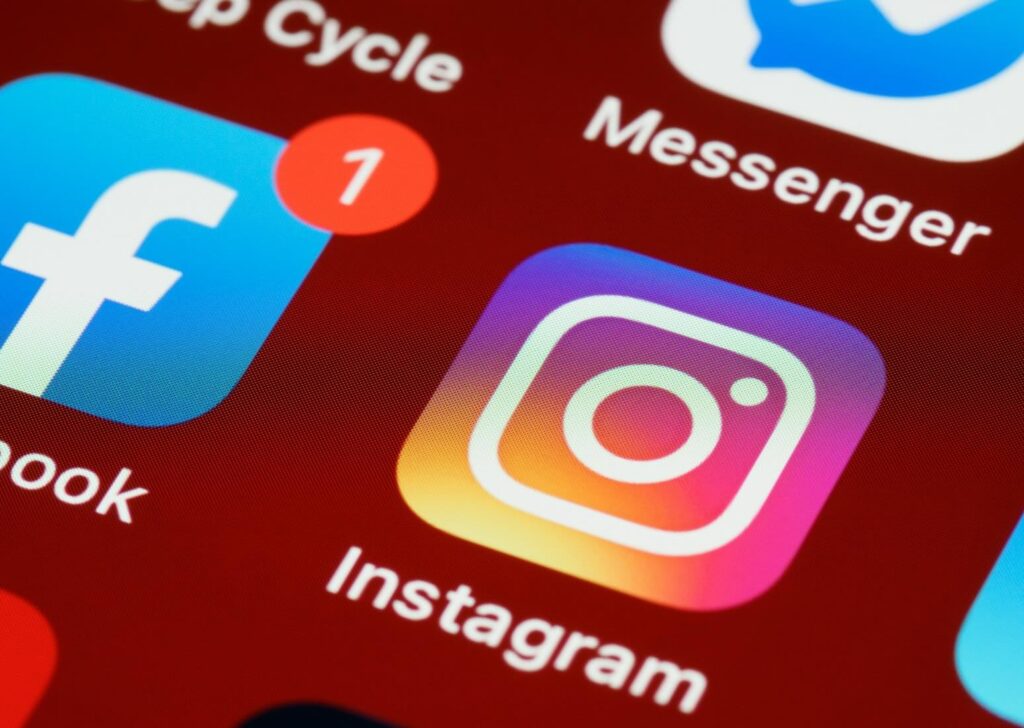 Ícones das redes sociais da Meta