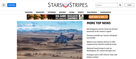 Pentágono vai reformular jornal militar Star and Stripes