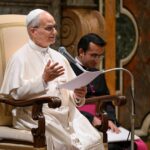 Papa Leão 14, em discurso para jornalistas no Vaticano