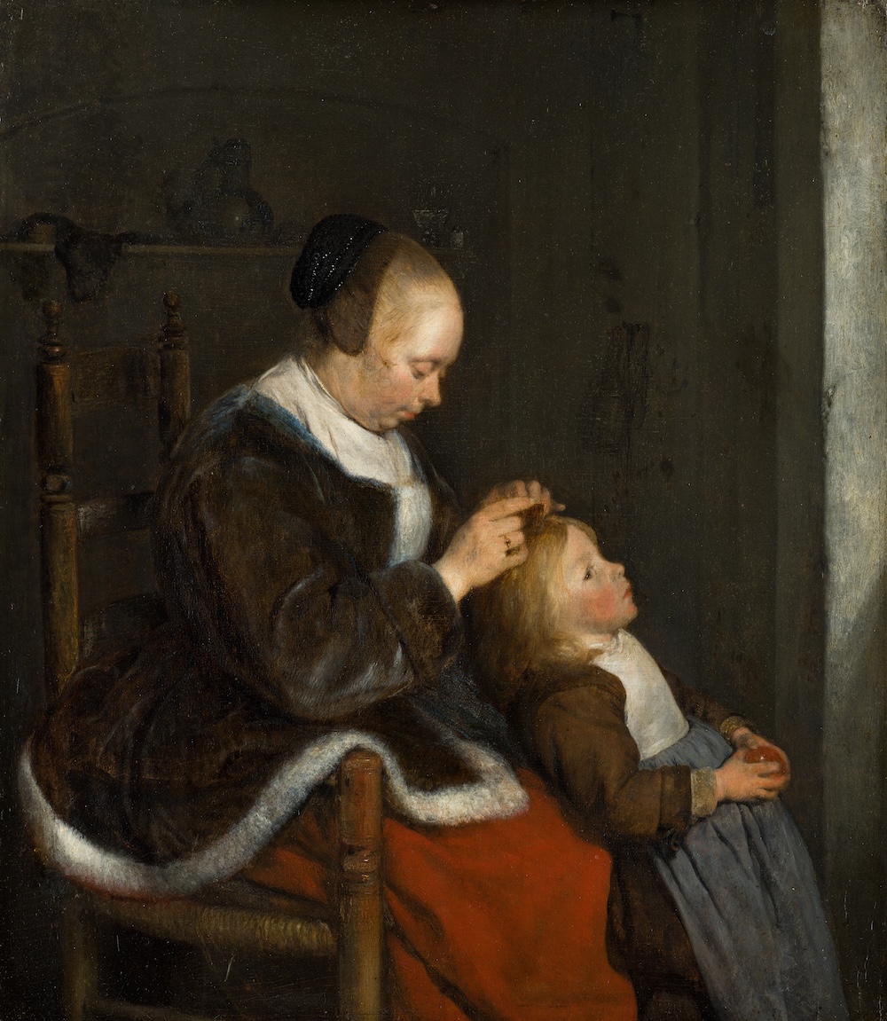 Quadro Hunting for Lice, de Gerard ter Borsch