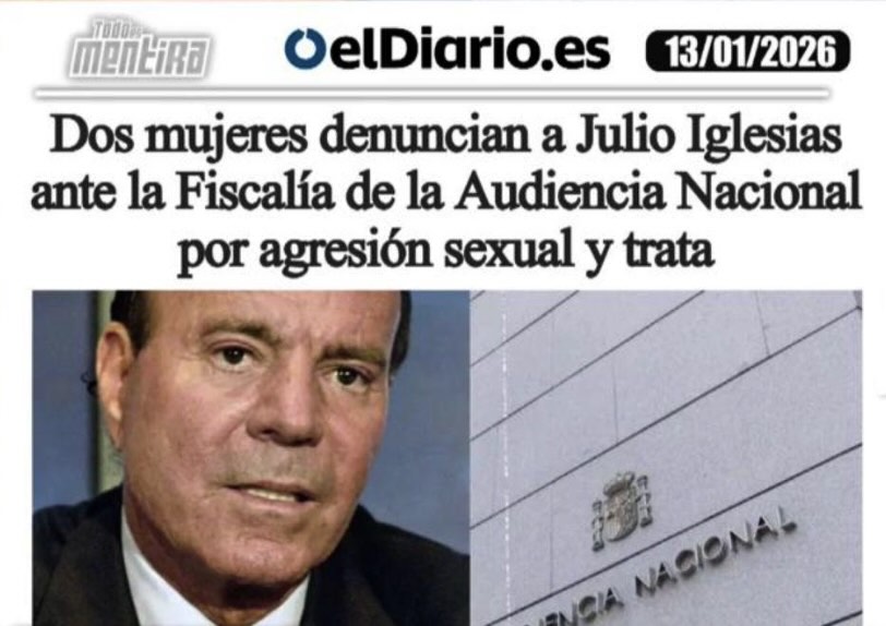 Reportagem com denúncia contra Julio Iglesias