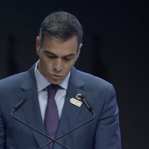 Premiê da Espanha Pedro Sanchéz durante a COP29