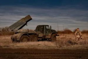 Tanque na guerra da Ucrânia