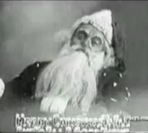 Papai Noel no primeiro filme de cinema com o Bom Velhinho, The Night Before Christmas Santa Claus, de 1905